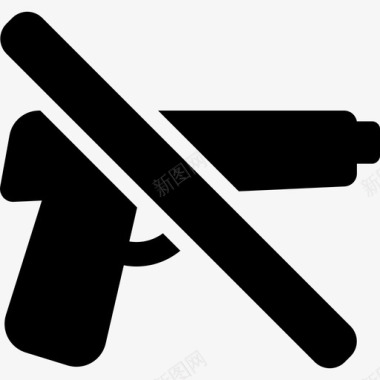 禁止携带枪支武器机场和旅行图标图标