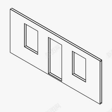 门窗矢量开口建筑组成建筑图标图标