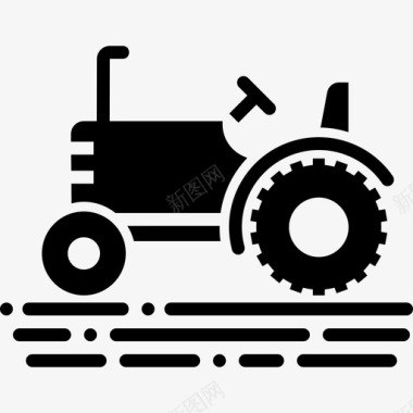 拖拉机农业车辆图标图标