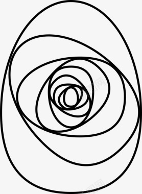 曲线复活节彩蛋曲线假期图标图标