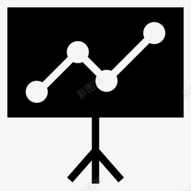 PPT演示图表统计分析业务图标图标