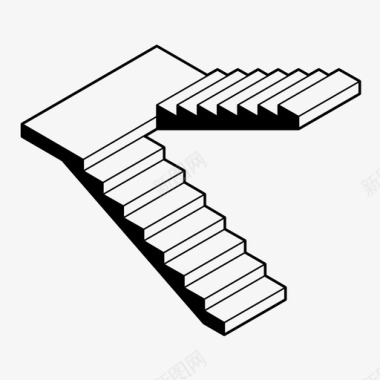 高台阶楼梯间上升楼梯图标图标