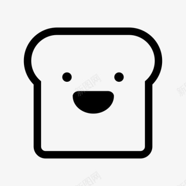 微笑面包面包切片图标图标
