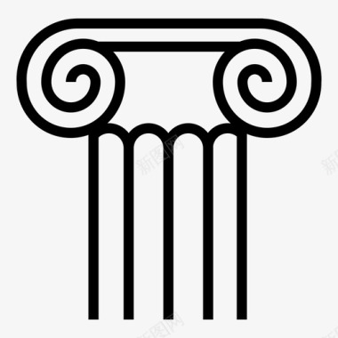 希腊柱子建筑希腊柱图标图标