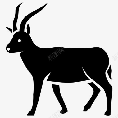 羚羊非洲黑羚羊图标图标