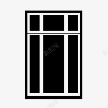 玻璃栏杆窗框玻璃窗图标图标