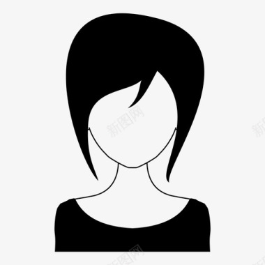 发型头像女人图标图标