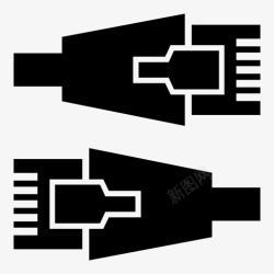网际网路网线通讯连接图标高清图片