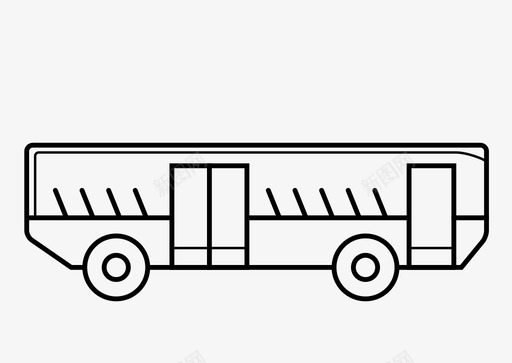 旅游主题艺术字巴士汽车巴士城市巴士图标图标