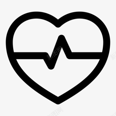 心电图心脏心跳图标图标
