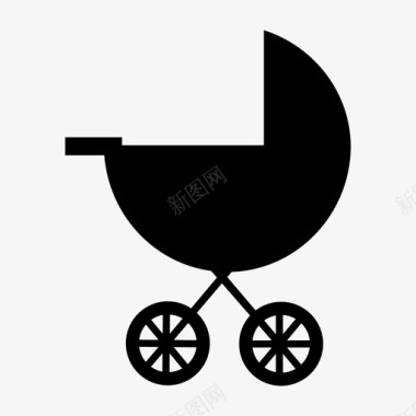 婴儿车婴儿推车图标图标