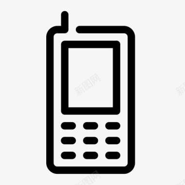 传统电话手机设备图标图标