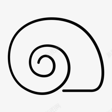 蜗牛壳房子鹦鹉螺图标图标