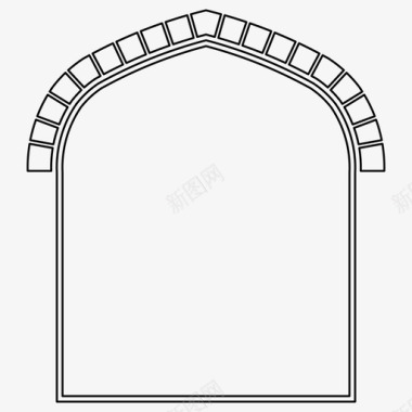 历史老建筑拱门建筑历史图标图标