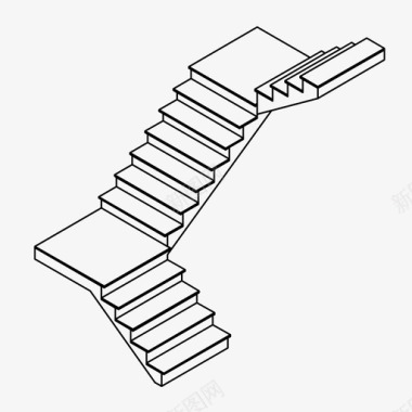 高台阶楼梯间上升楼梯图标图标