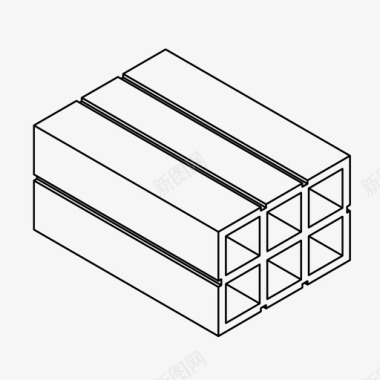 陶瓷煲砖建筑陶瓷块图标图标