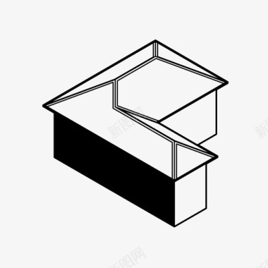 浅色屋顶背景破臀建筑盖图标图标