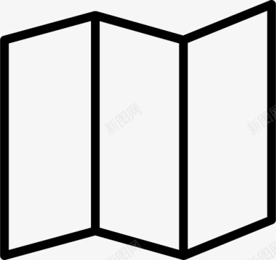 地图指南图标地图小册子指南图标图标