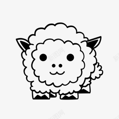 绵羊动物咩图标图标