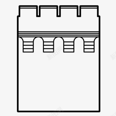 墙片建筑城堡图案图标图标