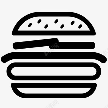 汉堡牛肉芝士汉堡图标图标