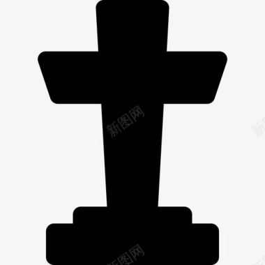 十字架标志万圣节墓地十字架形状恐怖之夜图标图标