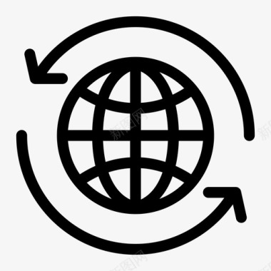 全球航运地球全球图标图标