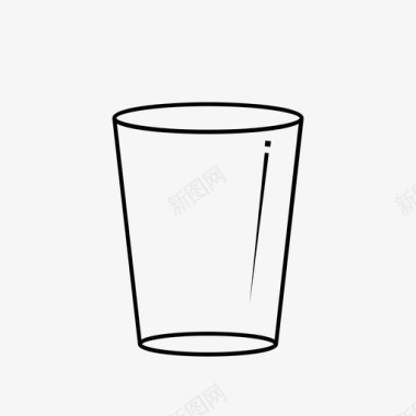 玻璃饮料空的图标图标