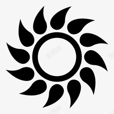 太阳花植物太阳图标图标
