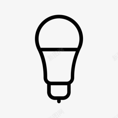 led灯泡灯照明图标图标