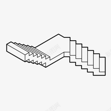 上下楼梯楼梯间上升楼梯图标图标