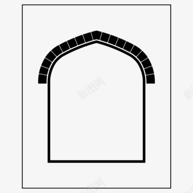 木拱门拱门建筑历史图标图标