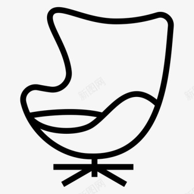 蛋椅家具酒廊图标图标