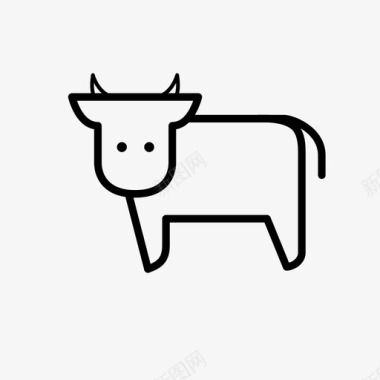 牛动物食物饮用图标图标