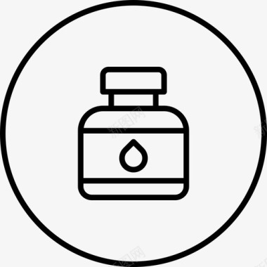 墨水盒瓶子液体图标图标