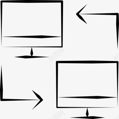 炫彩网页云计算数据交换数据共享图标图标