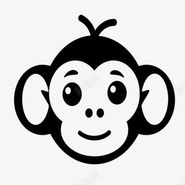 长尾巴猴子猴子表情符号快乐图标图标