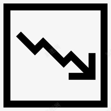 销售工作汇报线图分析递减图图标图标