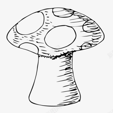 蘑菇森林手绘图标图标