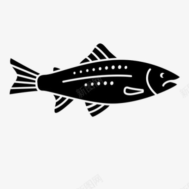 鳟鱼鱼钓鱼图标图标