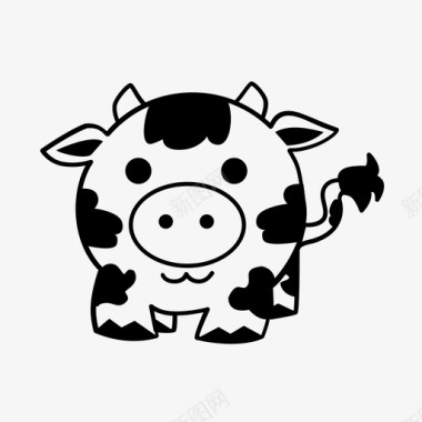 牛可爱动物图标图标