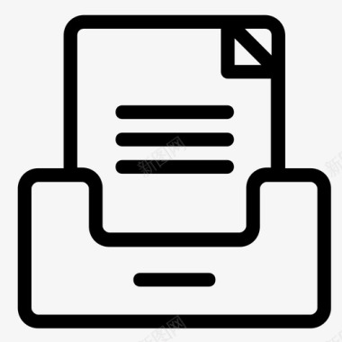 空白文本收件箱文档文件图标图标