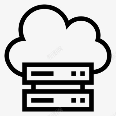云数据存储网络服务器图标图标