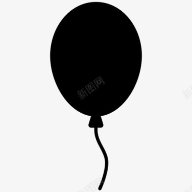 气球生日气球派对图标图标