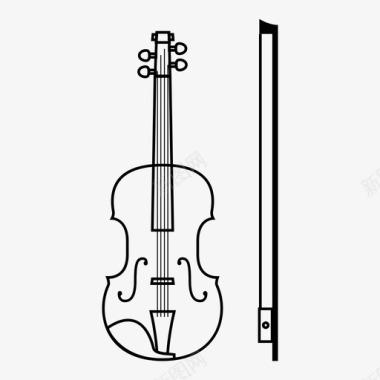 小提琴弓乐器图标图标