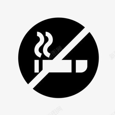 禁烟区吸烟区标牌导航立体式图标图标