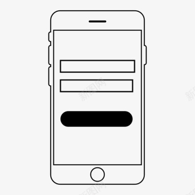 移动登录应用程序iphone图标图标