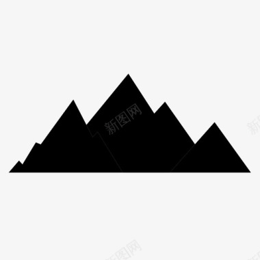 山自然岩石图标图标