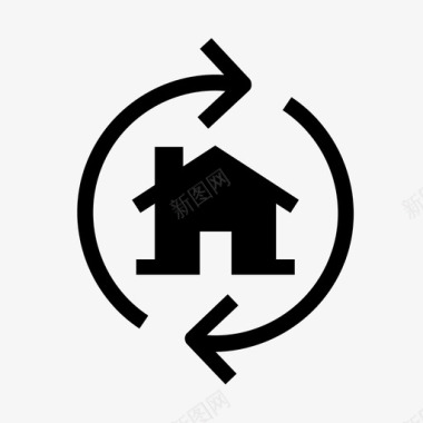 家居维修房屋再融资图标图标