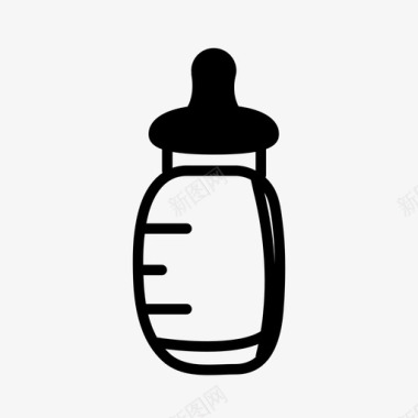 营养婴儿奶瓶图标图标